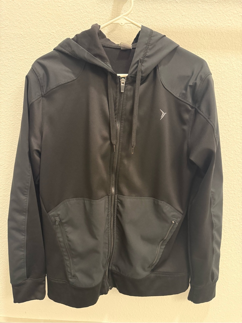Men's Black Full-Zip Hooded Jacket